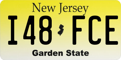 NJ license plate I48FCE