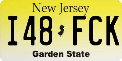 NJ license plate I48FCK