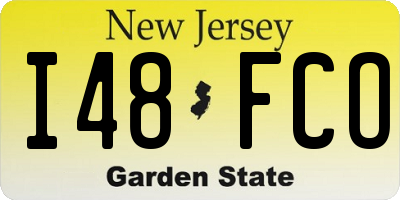 NJ license plate I48FCO