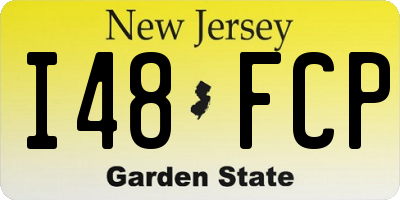NJ license plate I48FCP