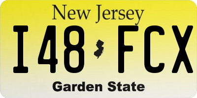 NJ license plate I48FCX