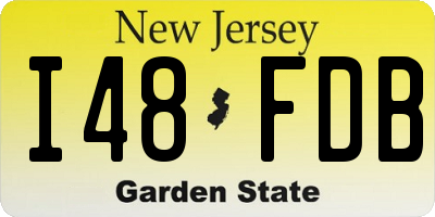 NJ license plate I48FDB