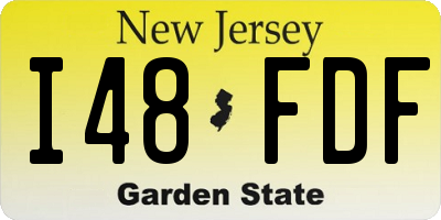 NJ license plate I48FDF