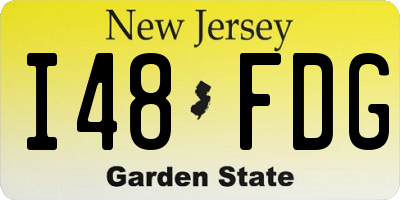 NJ license plate I48FDG