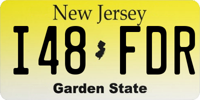 NJ license plate I48FDR