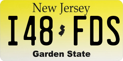 NJ license plate I48FDS