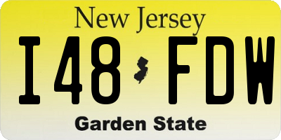 NJ license plate I48FDW