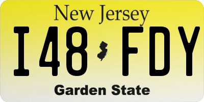 NJ license plate I48FDY
