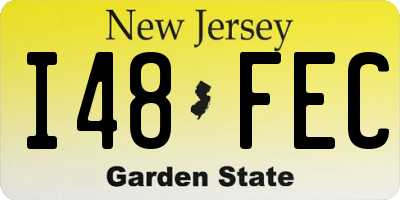 NJ license plate I48FEC
