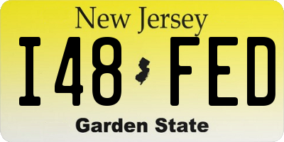 NJ license plate I48FED