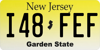NJ license plate I48FEF
