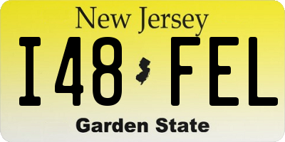 NJ license plate I48FEL