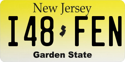 NJ license plate I48FEN