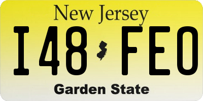 NJ license plate I48FEO