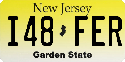 NJ license plate I48FER