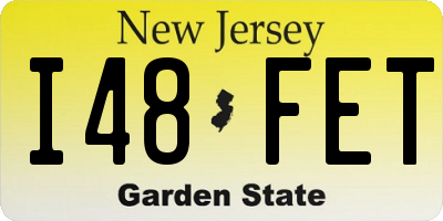NJ license plate I48FET