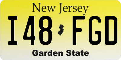 NJ license plate I48FGD