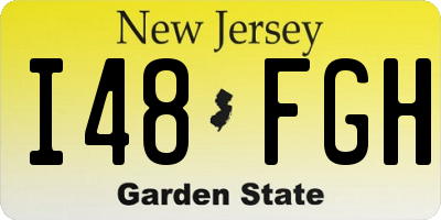 NJ license plate I48FGH