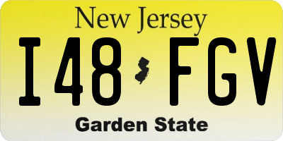NJ license plate I48FGV