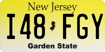 NJ license plate I48FGY