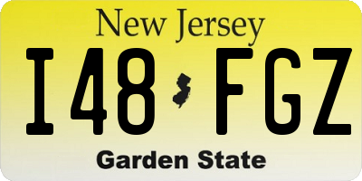 NJ license plate I48FGZ