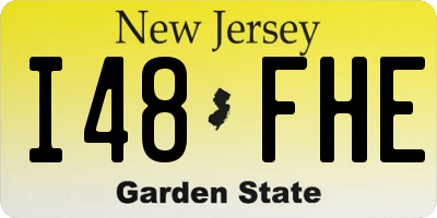 NJ license plate I48FHE