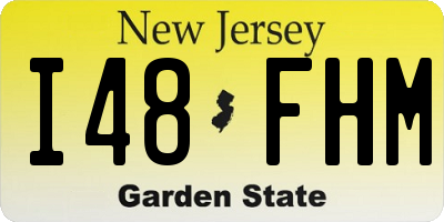 NJ license plate I48FHM