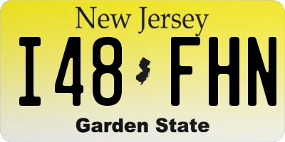 NJ license plate I48FHN