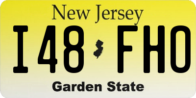 NJ license plate I48FHO