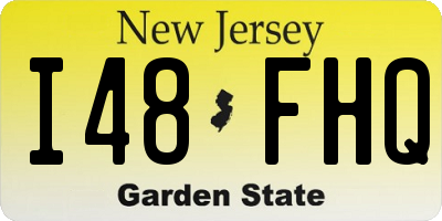 NJ license plate I48FHQ