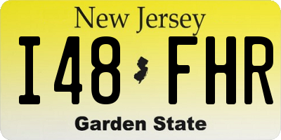 NJ license plate I48FHR