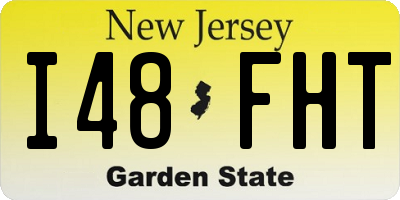 NJ license plate I48FHT