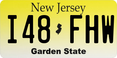 NJ license plate I48FHW