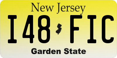 NJ license plate I48FIC
