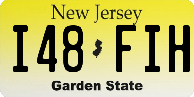 NJ license plate I48FIH