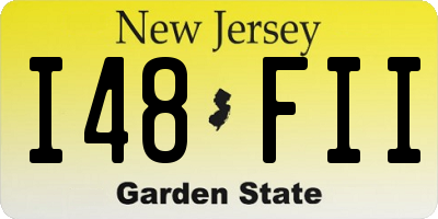 NJ license plate I48FII