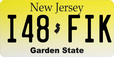 NJ license plate I48FIK