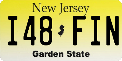 NJ license plate I48FIN