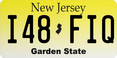 NJ license plate I48FIQ