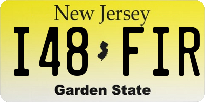 NJ license plate I48FIR