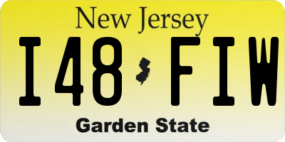 NJ license plate I48FIW