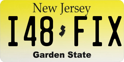 NJ license plate I48FIX