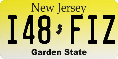 NJ license plate I48FIZ