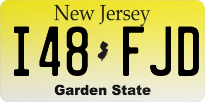 NJ license plate I48FJD