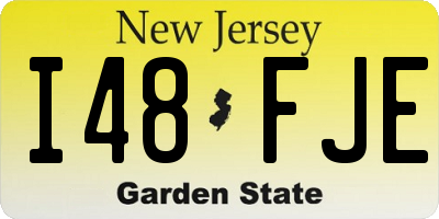 NJ license plate I48FJE