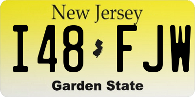 NJ license plate I48FJW