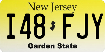 NJ license plate I48FJY