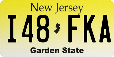 NJ license plate I48FKA