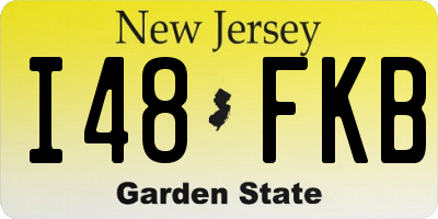 NJ license plate I48FKB