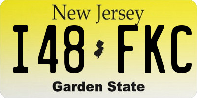 NJ license plate I48FKC